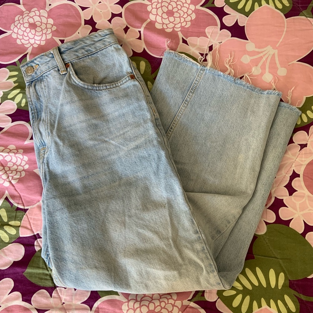 Topshop motto high rise flare jeans